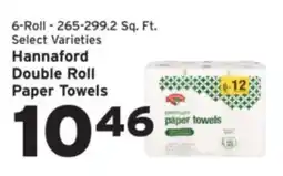 Hannaford Hannaford double roll paper towels offer