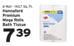 Hannaford Hannaford premium mega rolls bath tissue offer