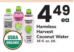 Safeway Harmless Harvest Coconut Water offer