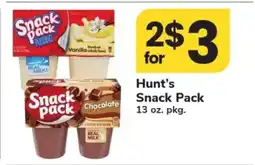 Safeway Hunt's Snack Pack offer