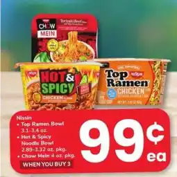 Safeway Nissin Noodle Bowls offer