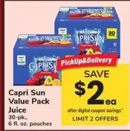 Safeway Capri Sun Value Pack Juice offer