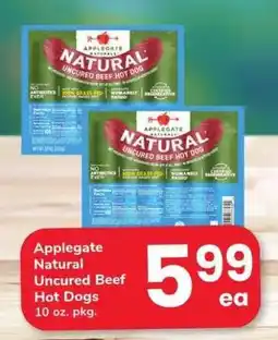 Safeway Applegate Natural Uncured Beef Hot Dogs offer