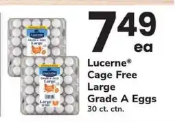Safeway Lucerne Cage Free Large Grade A Eggs offer