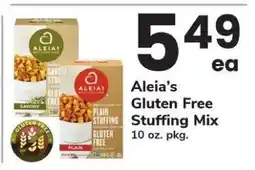 Safeway Aleia’s Gluten Free Stuffing Mix offer