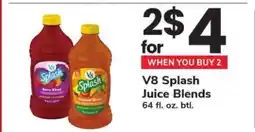 Safeway V8 Splash Juice Blends offer