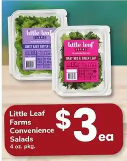 Safeway Little Leaf Farms Convenience Salads offer