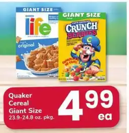 Safeway Quaker Cereal offer