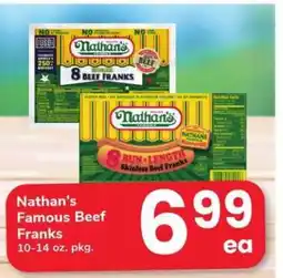 Safeway Nathan's Famous Beef Franks offer