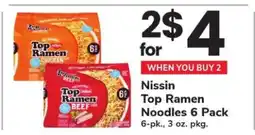 Safeway Nissin Top Ramen Noodles 6 Pack offer