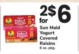 Safeway Sun-Maid yogurt covered raisins offer