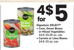 Safeway Signature SELECT Canned Vegetables offer
