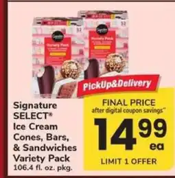 Safeway Signature SELECT Ice Cream Variety Pack offer