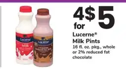 Safeway Lucerne Milk Pints offer