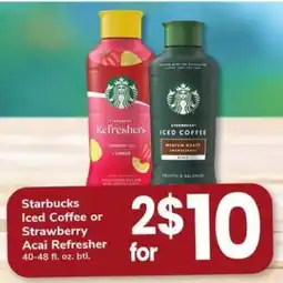 Safeway Starbucks Iced Coffee or Strawberry Acai Refresher offer