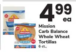 Safeway Mission Carb Balance Whole Wheat Tortillas offer