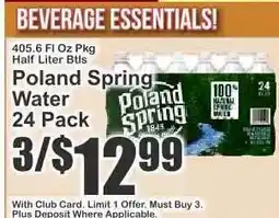 Key Food Poland Spring Water 24-Pack offer