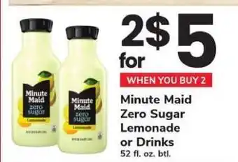 Safeway Minute Maid Zero Sugar Lemonade or Drinks offer