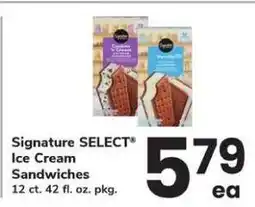 Safeway Signature SELECT Ice Cream Sandwiches offer