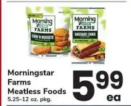 Safeway Morningstar Farms Meatless Foods offer