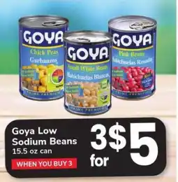 Safeway Goya Low Sodium Beans offer