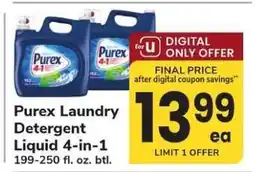 Safeway Purex Laundry Detergent Liquid 4-in-1 offer