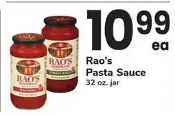 Safeway Rao's Pasta Sauce offer