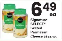 Safeway Signature Select Grated Parmesan Cheese offer
