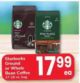 Safeway Starbucks Ground or Whole Bean Coffee offer