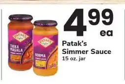Safeway Patak's Simmer Sauce offer