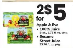 Safeway Apple & Eve 100% Juice offer