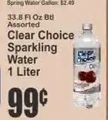 Key Food Clear Choice Sparkling Water offer