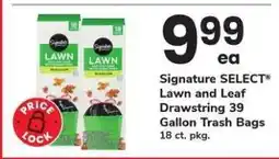 Safeway Signature SELECT Lawn and Leaf Drawstring 39 Gallon Trash Bags offer