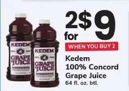 Safeway Kedem 100% Concord Grape Juice offer