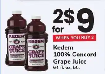 Safeway Kedem 100% Concord Grape Juice offer