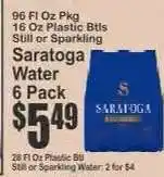 Key Food Saratoga Water offer