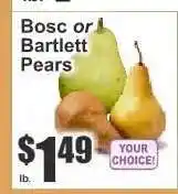 Key Food Bosc or Bartlett Pears offer