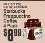Key Food Starbucks Frappuccino Coffee 4 Pack offer