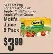 Key Food Mott's Juice 8 Pack offer