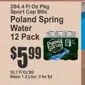 Key Food Poland Spring Water 12-Pack offer