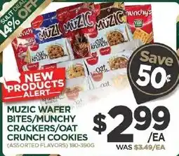 Island Pacific Market Muzic Wafer Bites/Munchy Crackers/Oat Crunch Cookies offer