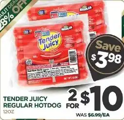 Island Pacific Market Tender Juicy regular hotdog offer
