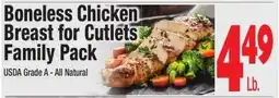 King Kullen Boneless Chicken Breast for Cutlets Family Pack offer