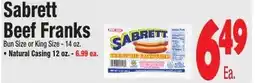 King Kullen Sabrett beef franks offer