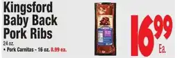 King Kullen Kingsford baby back pork ribs offer