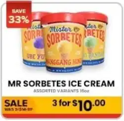 Seafood City Mr Sorbetes ice cream offer