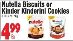 King Kullen Nutella Biscuits or Kinder Kinderini Cookies offer