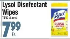King Kullen Lysol disinfectant wipes offer