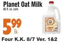 King Kullen Planet Oat Milk offer