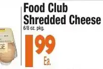 King Kullen Food Club Shredded Cheese offer